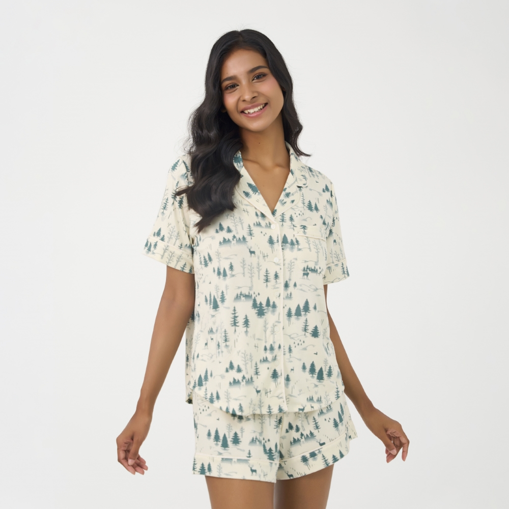 Mô tả BỘ SHORT THUN PIJAMA THIẾT KẾ TỪ CHẤT LIỆU THUN CO GIÃN, MỀM MẠI MANG LẠI SỰ THOẢI MÁI CHO MÙA NOEL BST060W44 - 1