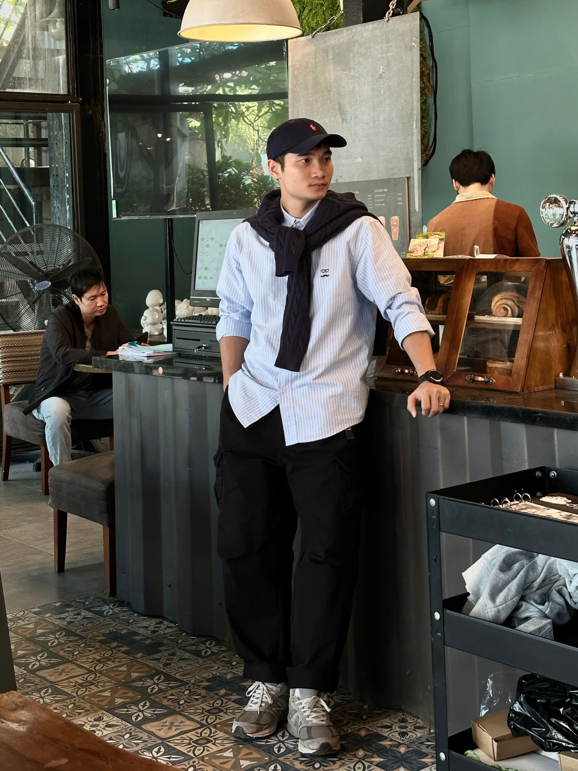 Áo Sơ Mi Nam Kẻ Kính Râu DNST 2433 Chi tiết