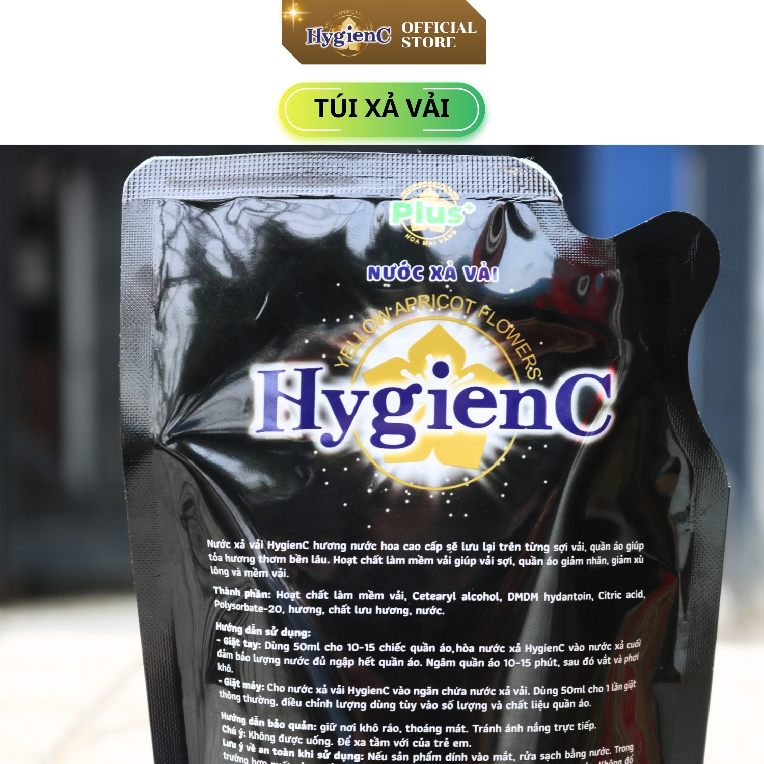 Mô tả Túi nước xả vải HygienC Plus - Dung tích 200ml - 3