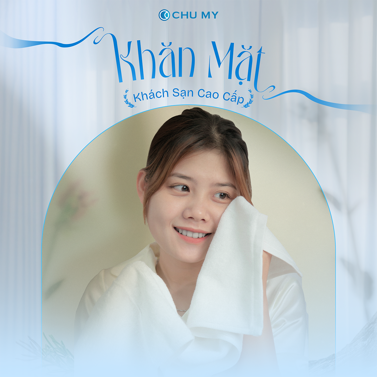 Mô tả Khăn mặt cotton CHU MY – Sạch, mềm, trắng chuẩn 5 sao, thấm hút vượt trội (34x70cm) - 1