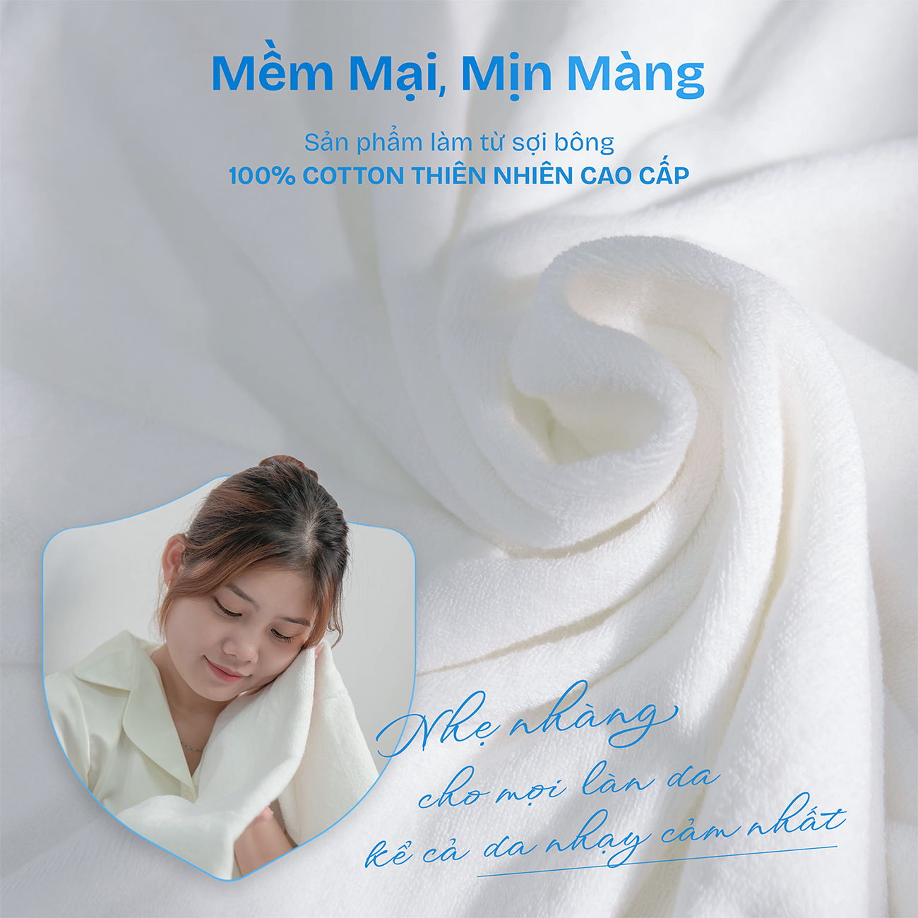 Mô tả Khăn mặt cotton CHU MY – Sạch, mềm, trắng chuẩn 5 sao, thấm hút vượt trội (34x70cm) - 4