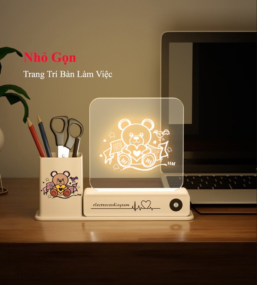 Mô tả Đèn Bảng LED Kiêm Đựng Bút Energy Green Lighting TC -618 -Trang Trí Bàn Làm Việc Góc Học Tập - 2