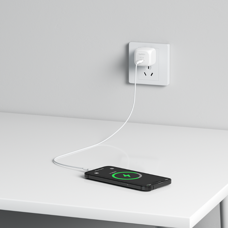 Mô tả Củ sạc nhanh 45W Belkin 1 cổng USB-C, PD 3.0 PPS GanN - Màu trắng - 3