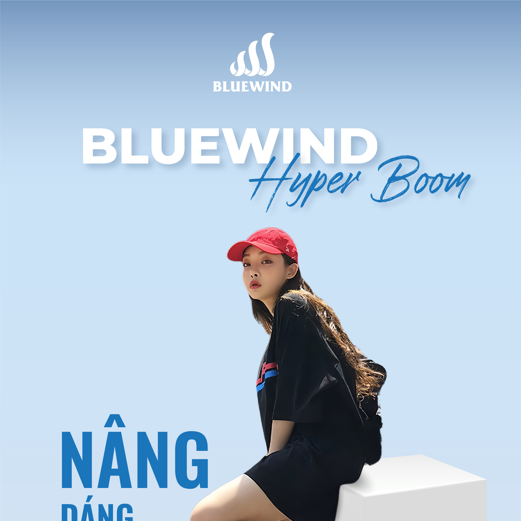 Giày Thể Thao Nữ BLUEWIND Hyper Boom 68862 màu Nâu