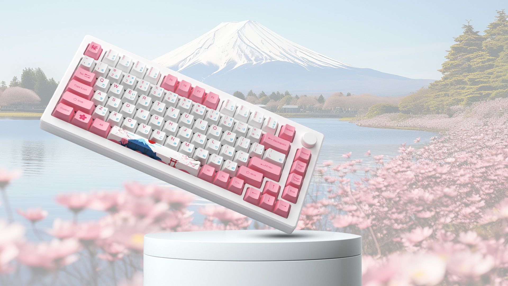 Mô tả Tặng quạt tản nhiệt 529k - Bàn phím AKKO MOD007B-HE PC Tokyo Sakura Pink Magnetic Switch - 1