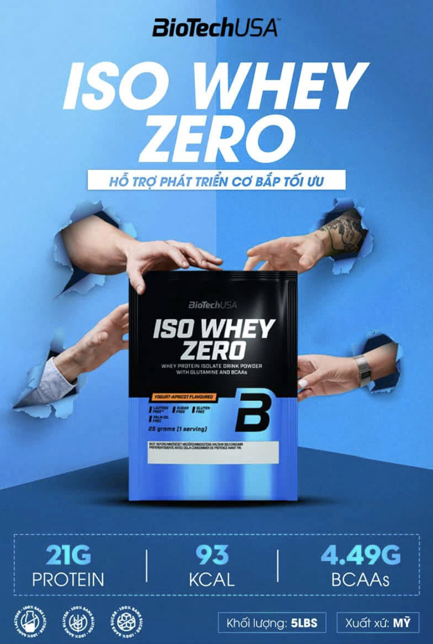 BiotechUSA Iso Whey Zero Sample Dùng Thử (1Gói), Bổ Sung 21G Whey ...