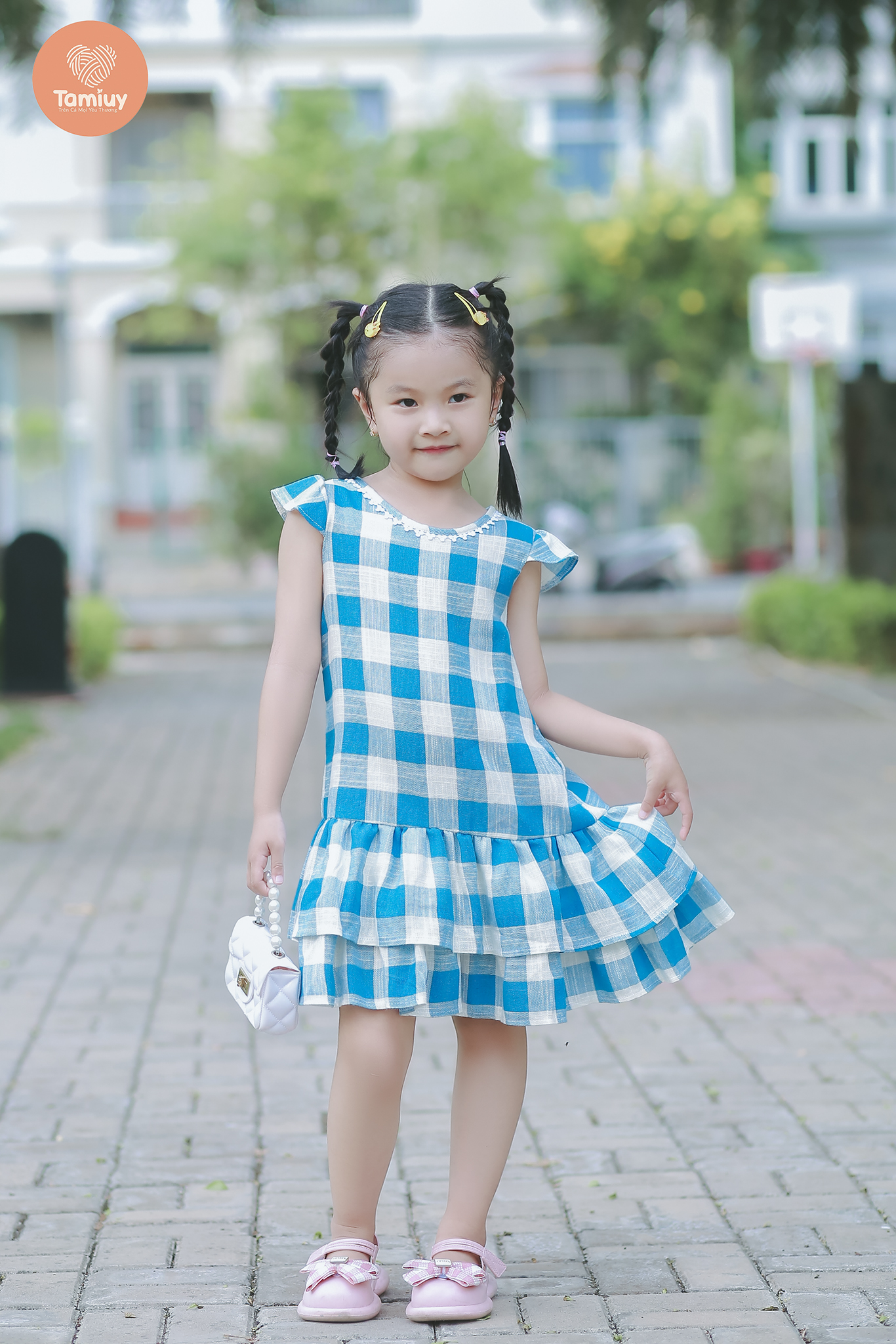 Mô tả Đầm Xòe Đuôi Cá Bé Gái Tamiuy, Thiết Kế 2 Tầng Điệu Đà (1-10 Tuổi) - 1