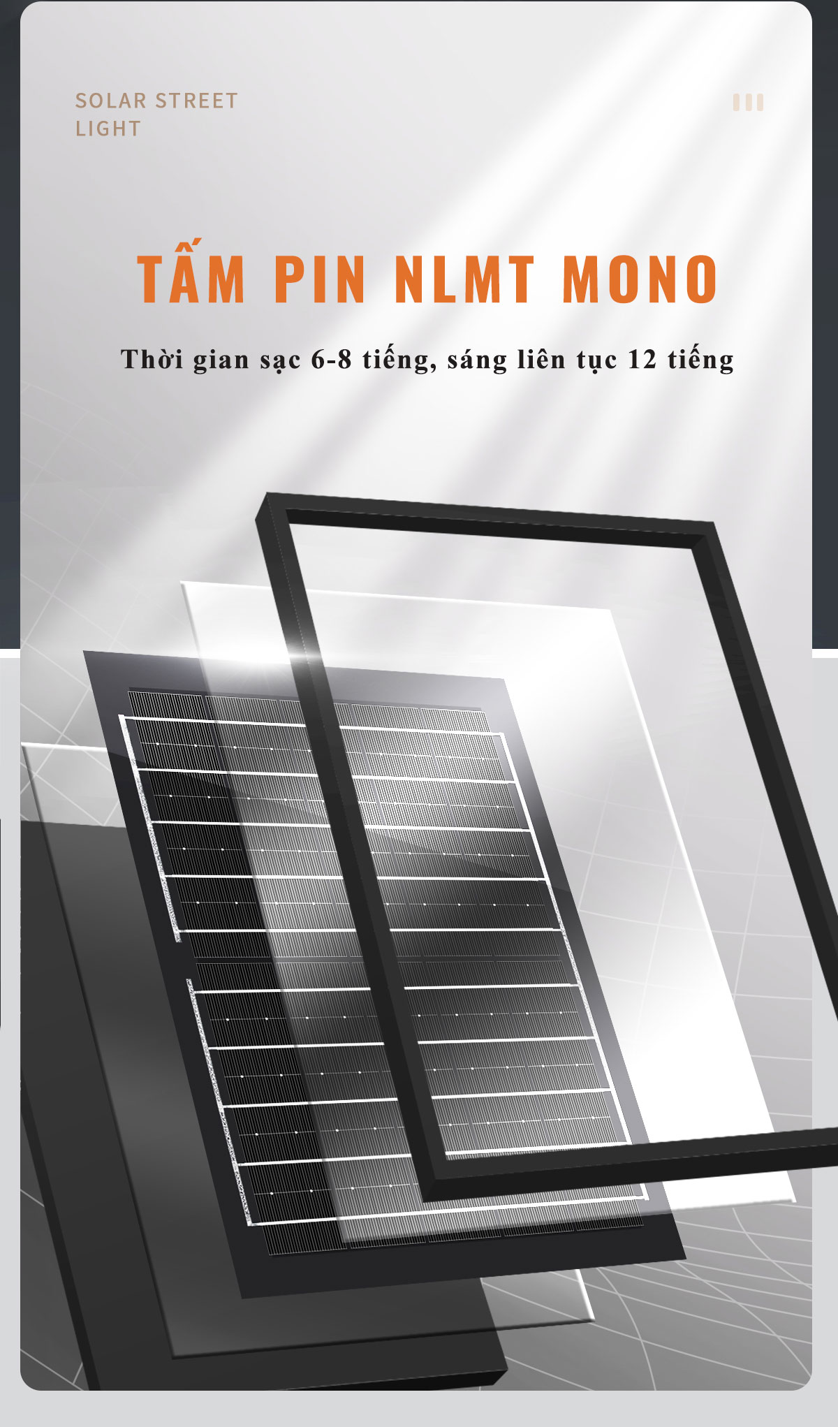 Mô tả Đèn Năng Lượng Mặt Trời MODI SOLAR 80W, 120W, 240W, 360W Ánh Sáng Trắng Điều Khiển Từ Xa - 5
