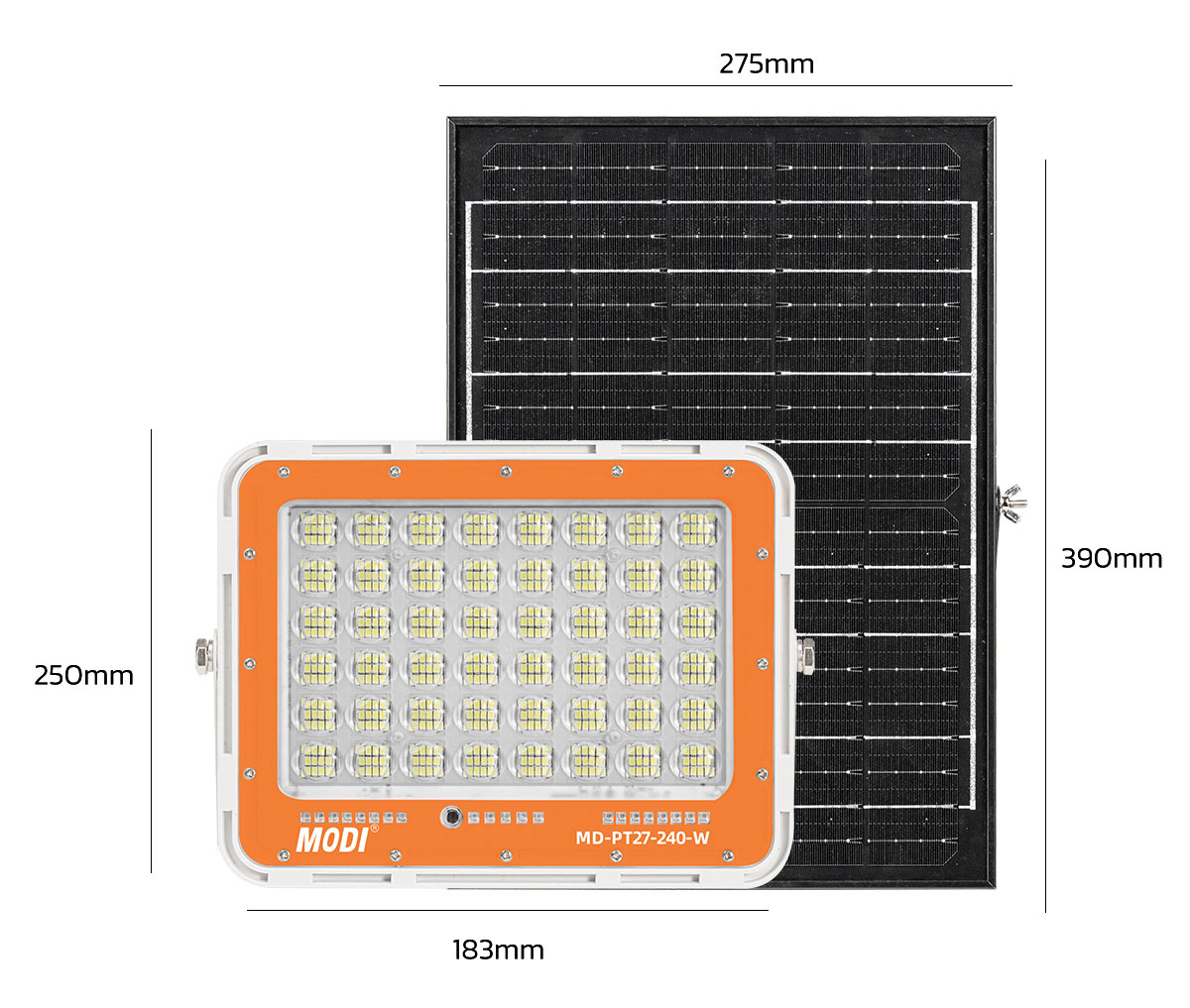Mô tả Đèn Năng Lượng Mặt Trời MODI SOLAR 80W, 120W, 240W, 360W Ánh Sáng Trắng Điều Khiển Từ Xa - 10