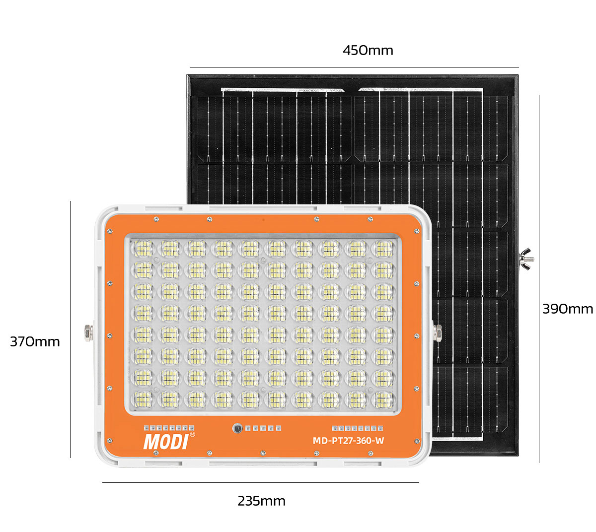 Mô tả Đèn Năng Lượng Mặt Trời MODI SOLAR 80W, 120W, 240W, 360W Ánh Sáng Trắng Điều Khiển Từ Xa - 11