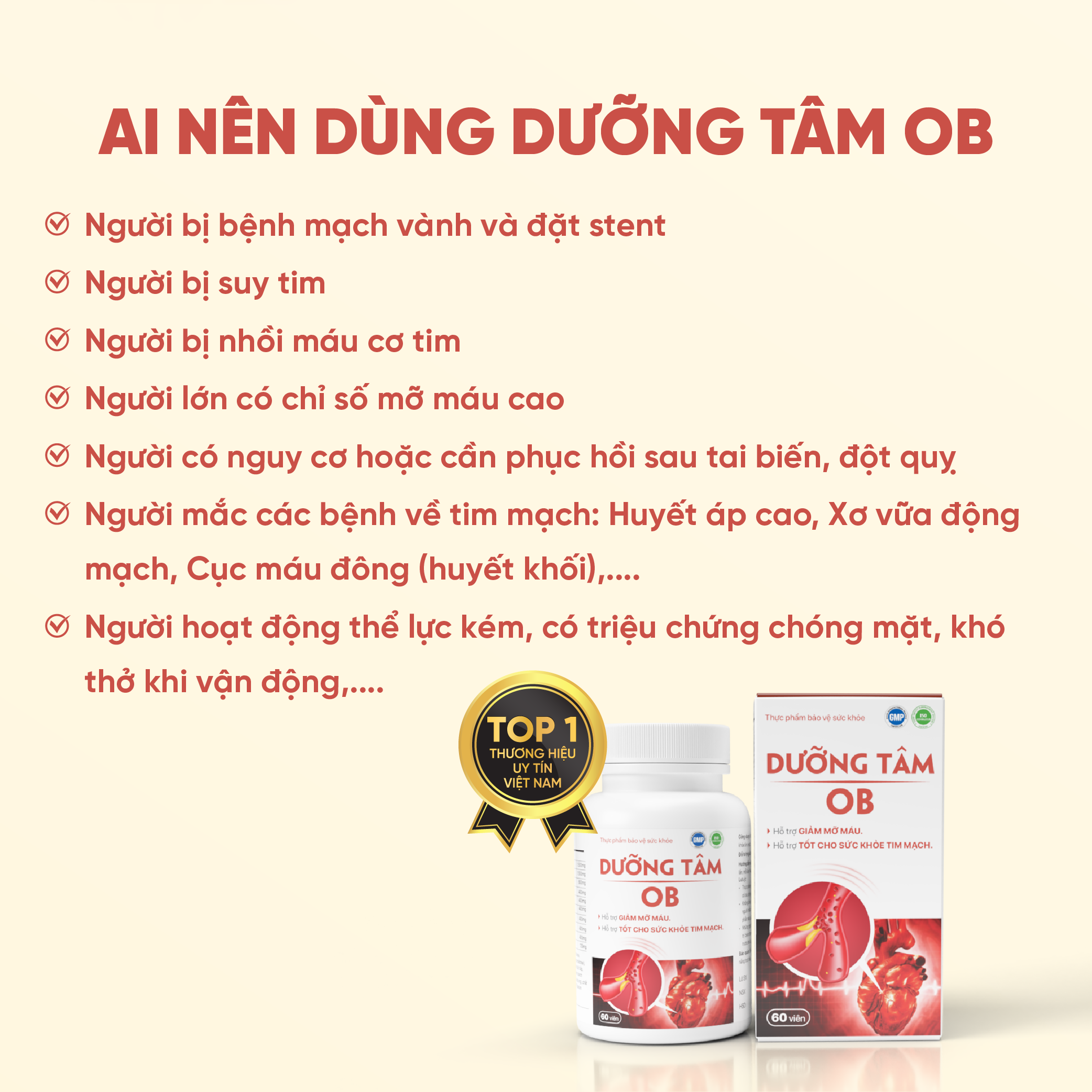 Mô tả Viên uống Dưỡng Tâm OB Hỗ Trợ Giảm Mỡ Máu, Cải Thiện Sức Khỏe Tim Mạch ( Hộp 60 viên) - ZLove - DTOB - 3