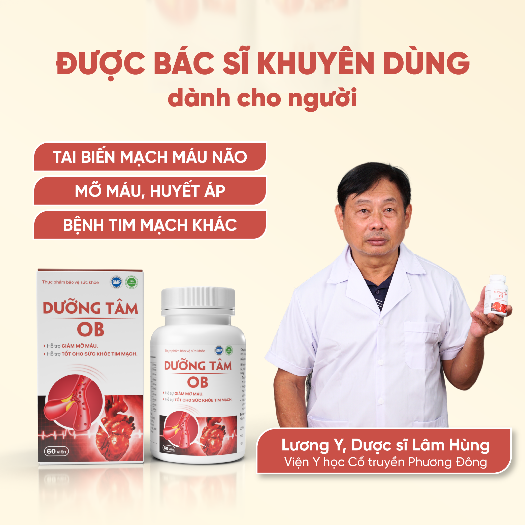 Mô tả Viên uống Dưỡng Tâm OB Hỗ Trợ Giảm Mỡ Máu, Cải Thiện Sức Khỏe Tim Mạch ( Hộp 60 viên) - ZLove - DTOB - 5