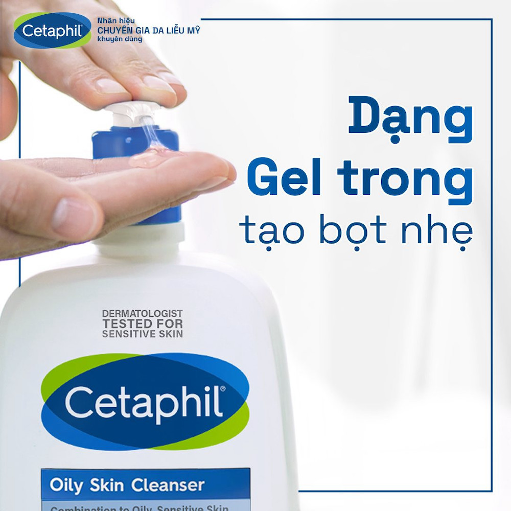Mô tả [MỚI] Sữa rửa mặt dịu lành cho da dầu nhạy cảm CETAPHIL OILY SKIN CLEANSER 125ML - 4