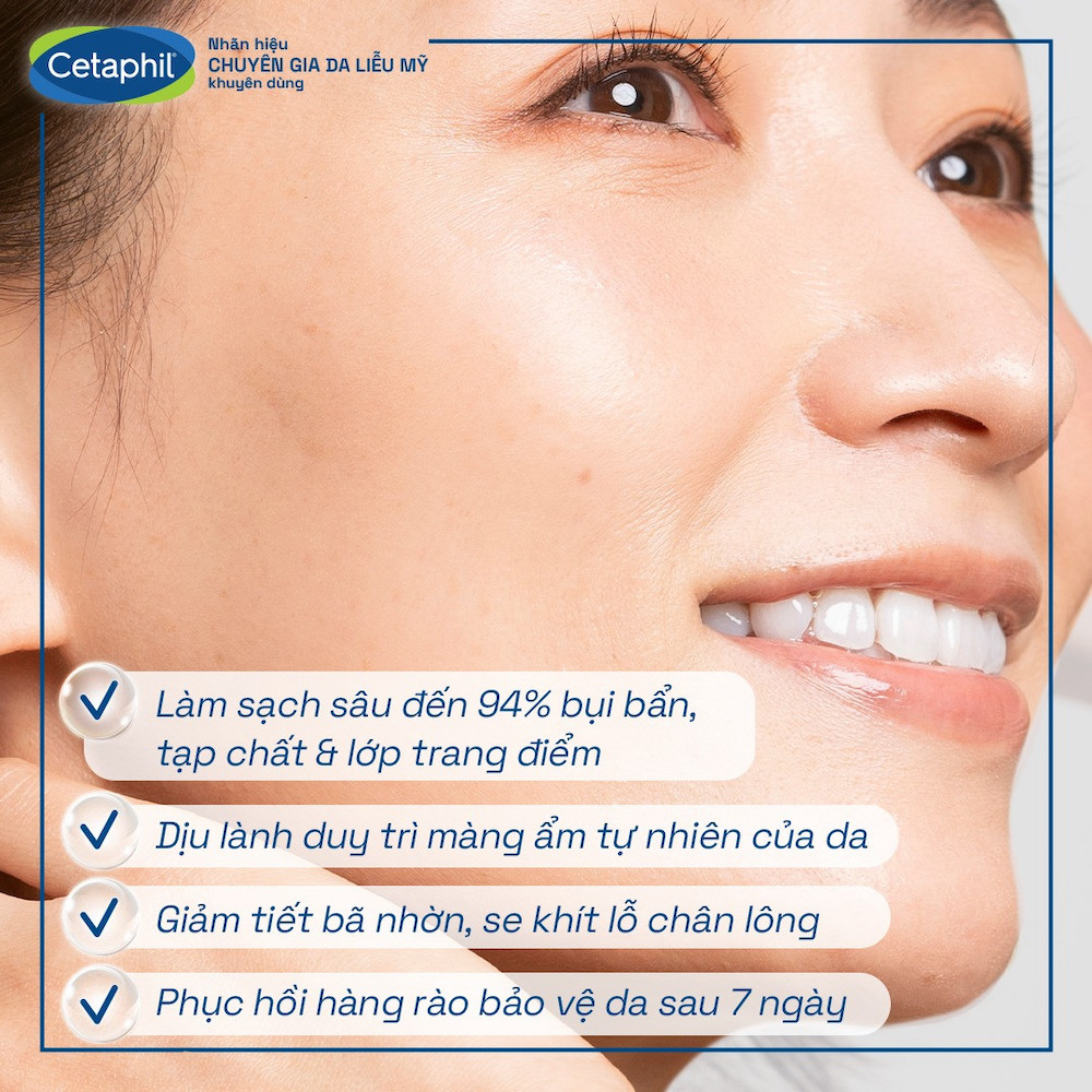 Mô tả [MỚI] Sữa rửa mặt dịu lành cho da dầu nhạy cảm CETAPHIL OILY SKIN CLEANSER 125ML - 6