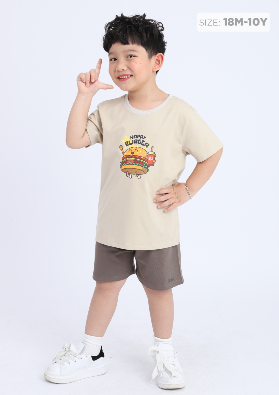 Mô tả Đồ bộ cộc tay cho em bé trai, đồ ngủ cotton in họa tiết cho bé từ 1-10 tuổi Baa Baby - B-BC-DB04N - 1