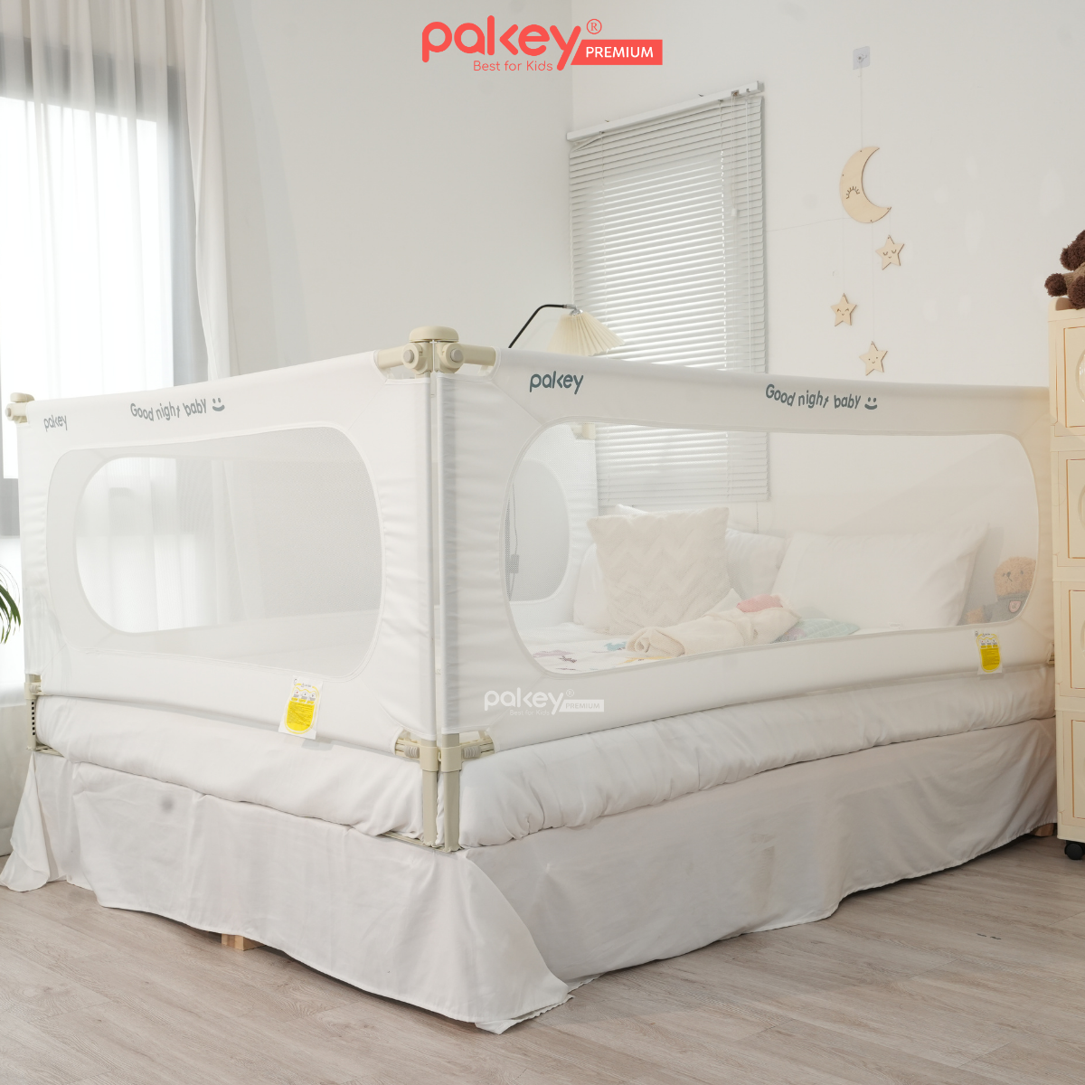 Mô tả Thanh Chắn Giường PAKEY Cao Cấp SB2 Phong Cách Hàn Quốc Nhiều Kích Thước Cho Bé, Chặn Giường An Toàn Cho Trẻ - 10