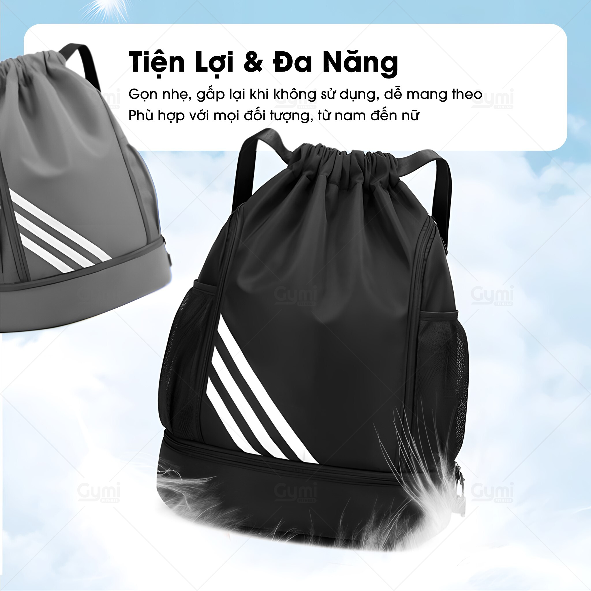 Balo Dây Rút Thể Thao - Ba Lô Chống Nước Có Ngăn Đựng Giày, Chơi Bóng ...