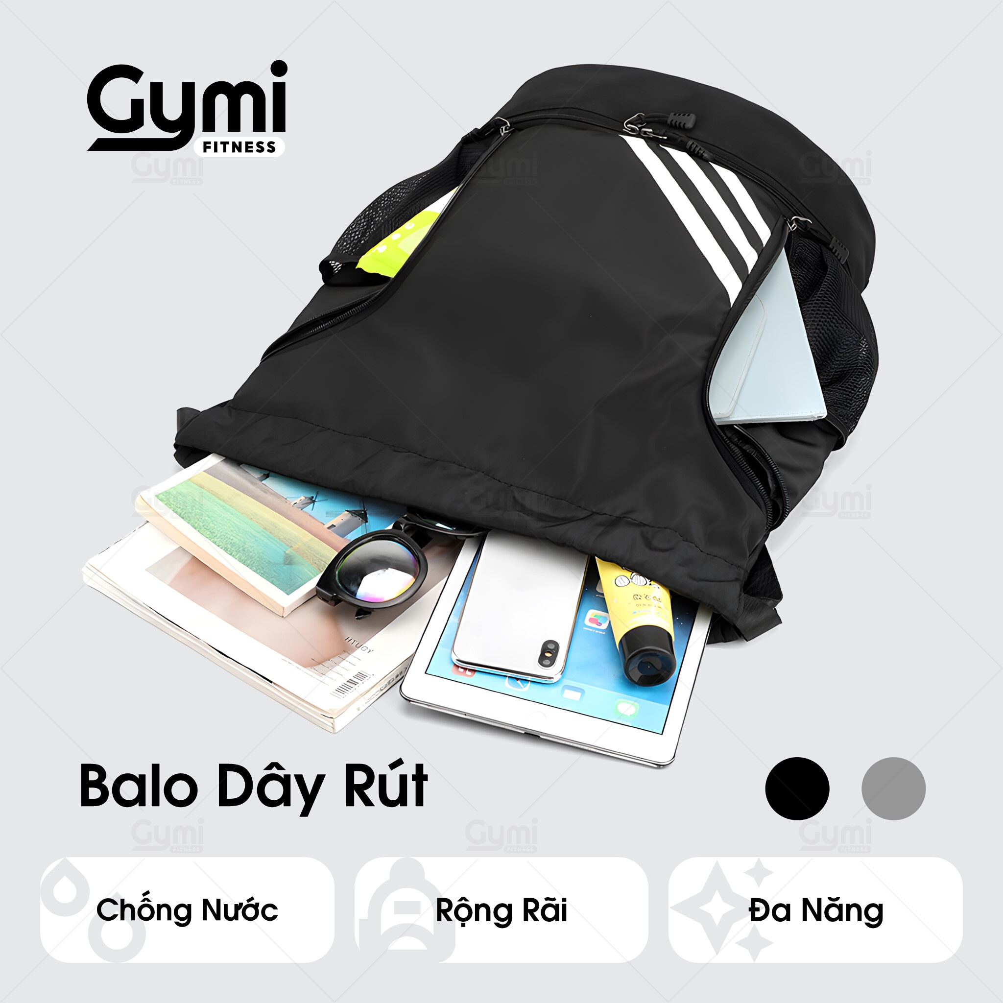 Balo Dây Rút Thể Thao - Ba Lô Chống Nước Có Ngăn Đựng Giày, Chơi Bóng ...