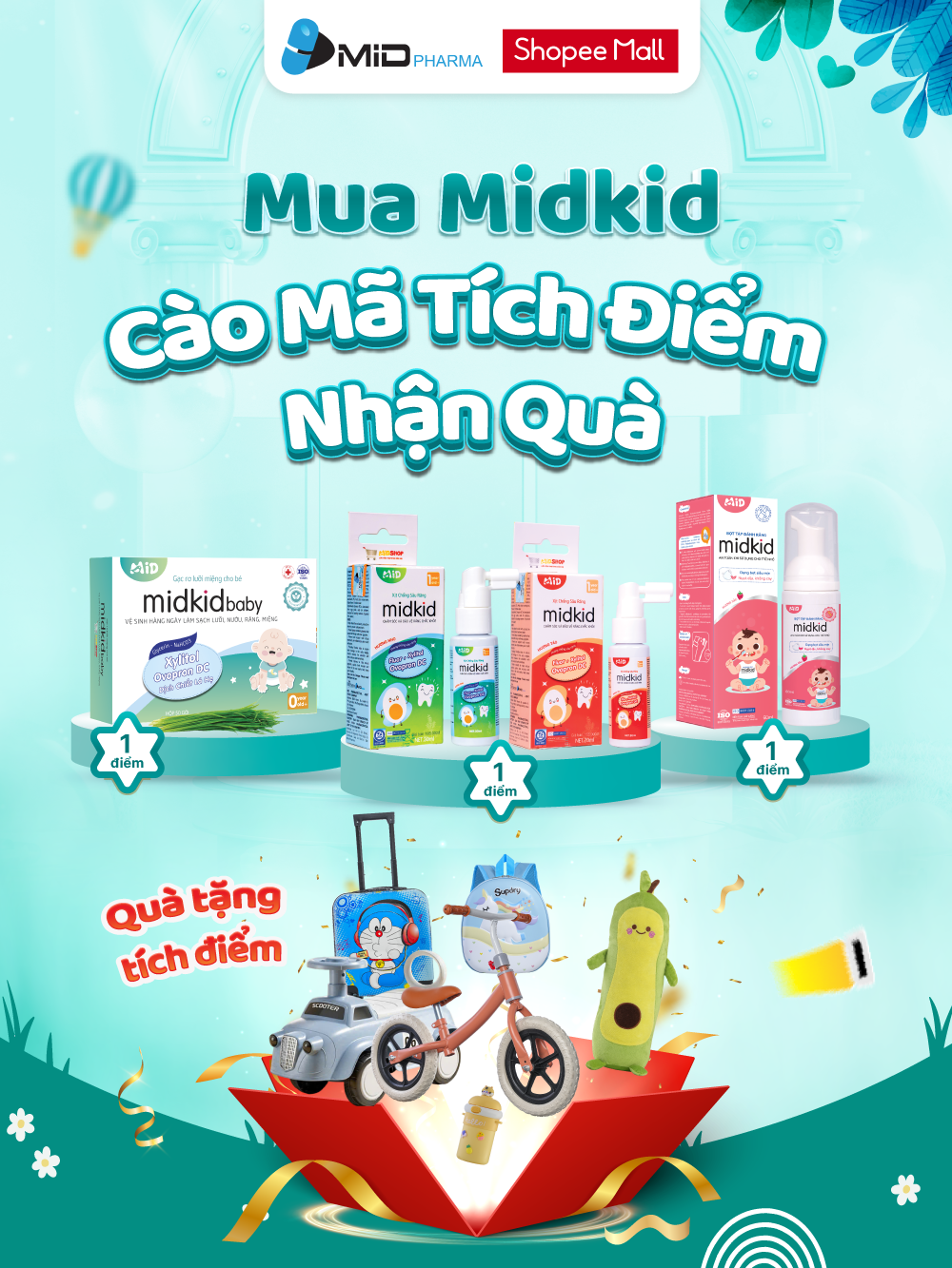 Mô tả Bọt tập đánh răng Midkid chính hãng vị Dâu 60ml cho bé từ 1 tuổi, hữu cơ, bọt mịn tan nhanh, an toàn - 1