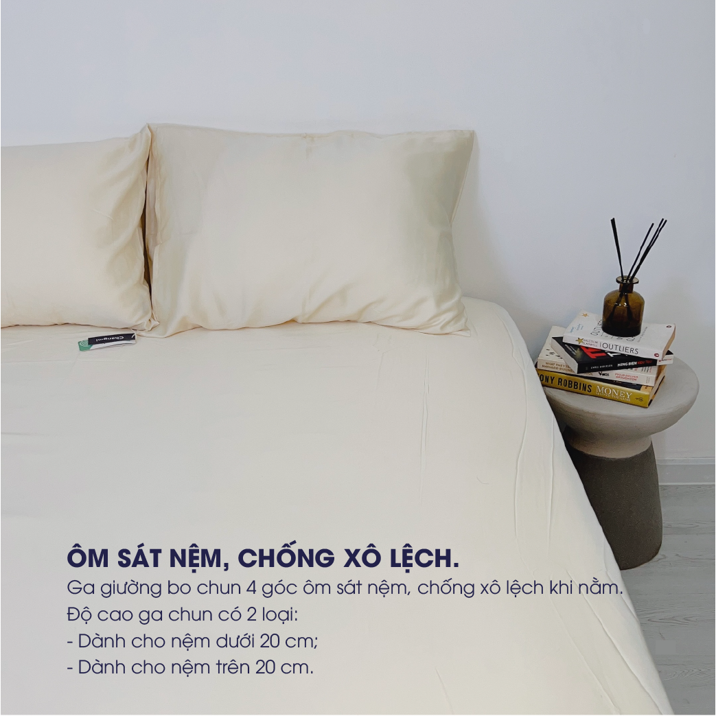 Mô tả Ga chun lụa Tencel tự nhiên Changmi Bedding cao cấp, mềm mượt và mát lạnh. Tencel Lenzing chính hãng - 5