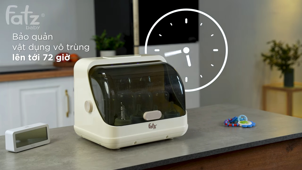 Mô tả Máy úp bình sữa (tiệt trùng/sấy khô/khử mùi/bảo quản) UVC công nghệ PLASMA i-Tidy 3 FATZBABY FB4602HB - 7