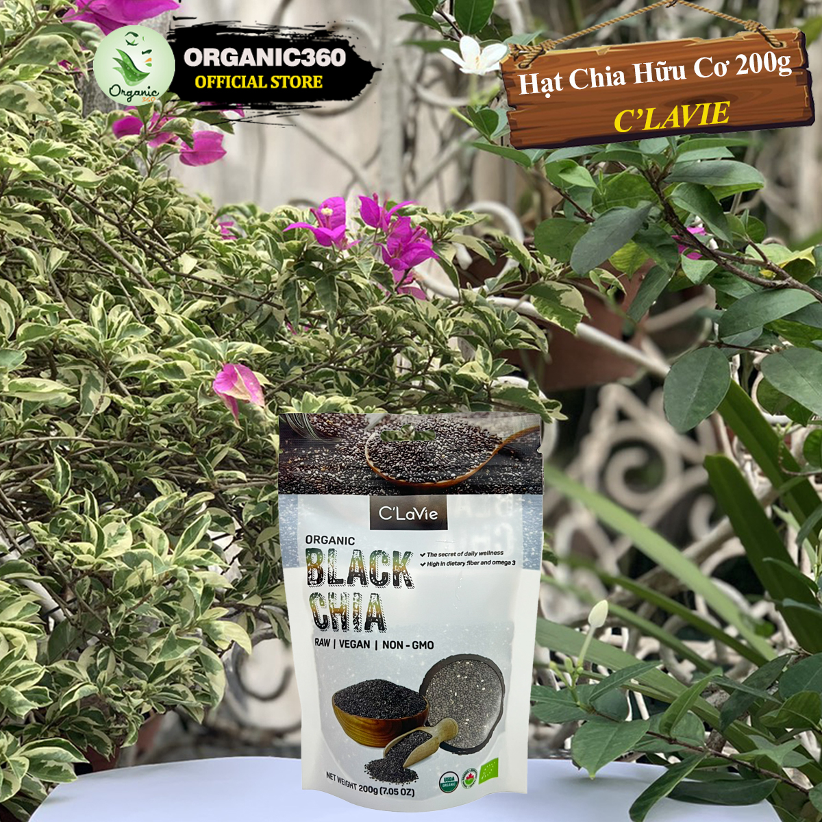 Mô tả Đậu Hạt Hữu Cơ Nấu Cháo Cho Bé Ăn Dặm C'LAVIE 200g Đậu Đỏ, Đậu Xanh, Kiều Mạch, Kê, Lanh, Mè, Quinoa - 1