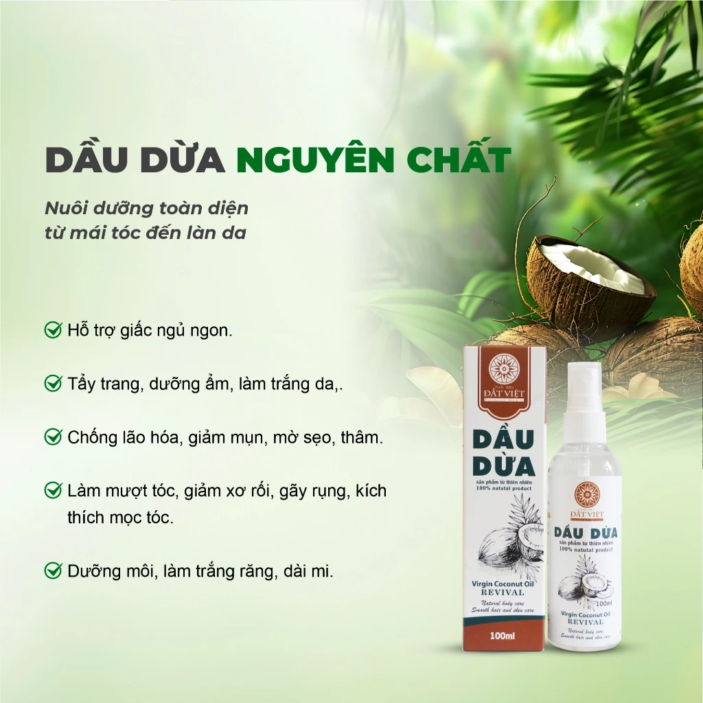 Mô tả Set quà tặng phụ nữ "Phú Quý" - Dầu dừa ép lạnh, Tinh dầu bưởi Đất Việt, Lược gỗ đàn hương massage - 2