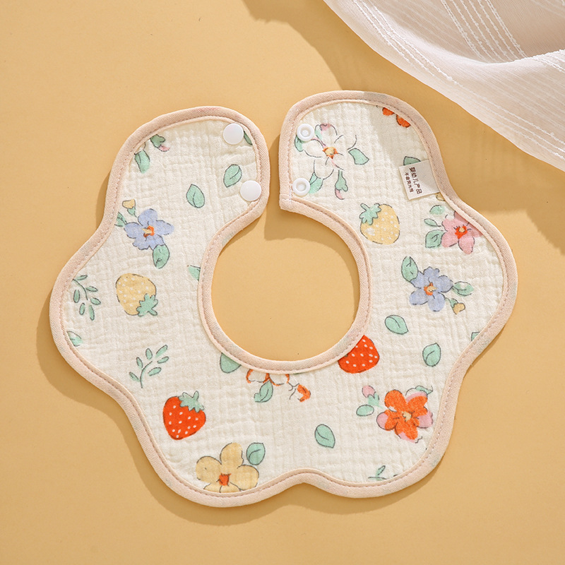 Mô tả Yếm tròn xoay 360 Xô Muslin chống thấm nhiều họa tiết cho bé trai bé gái sơ sinh KT 22*24 cm - 5