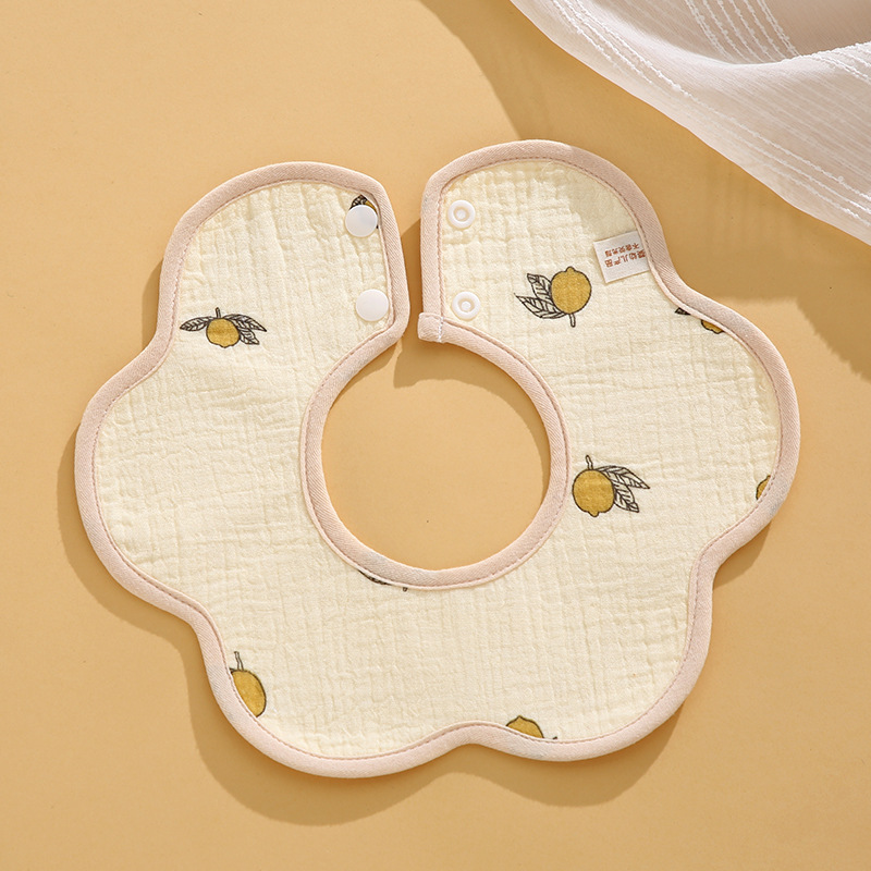 Mô tả Yếm tròn xoay 360 Xô Muslin chống thấm nhiều họa tiết cho bé trai bé gái sơ sinh KT 22*24 cm - 12