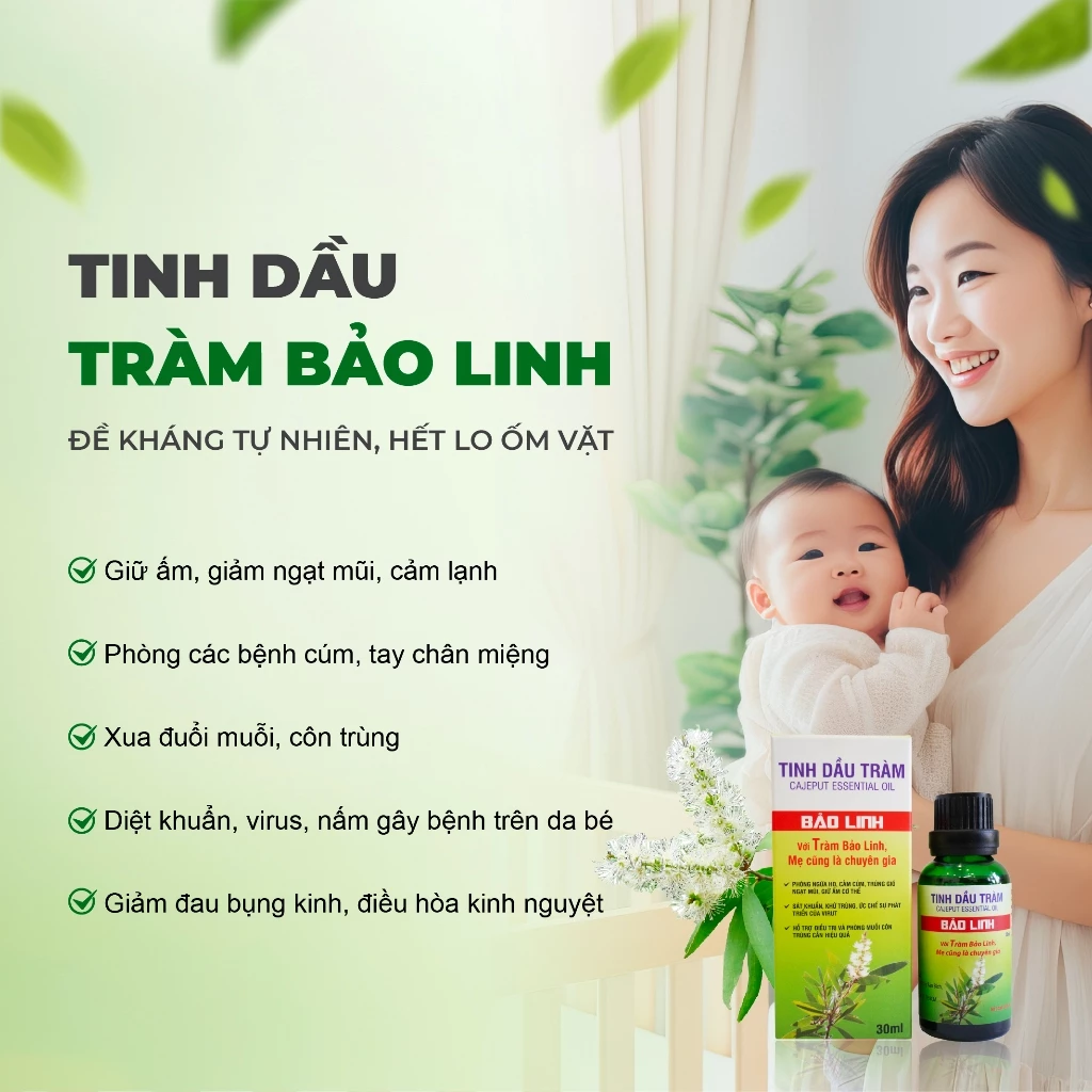 Mô tả Set quà tặng cho bé "Yến hạnh" - Dầu khuynh diệp, Tinh dầu tràm Huế, Nước tắm thảo dược, gạc rơ lưỡi - 3