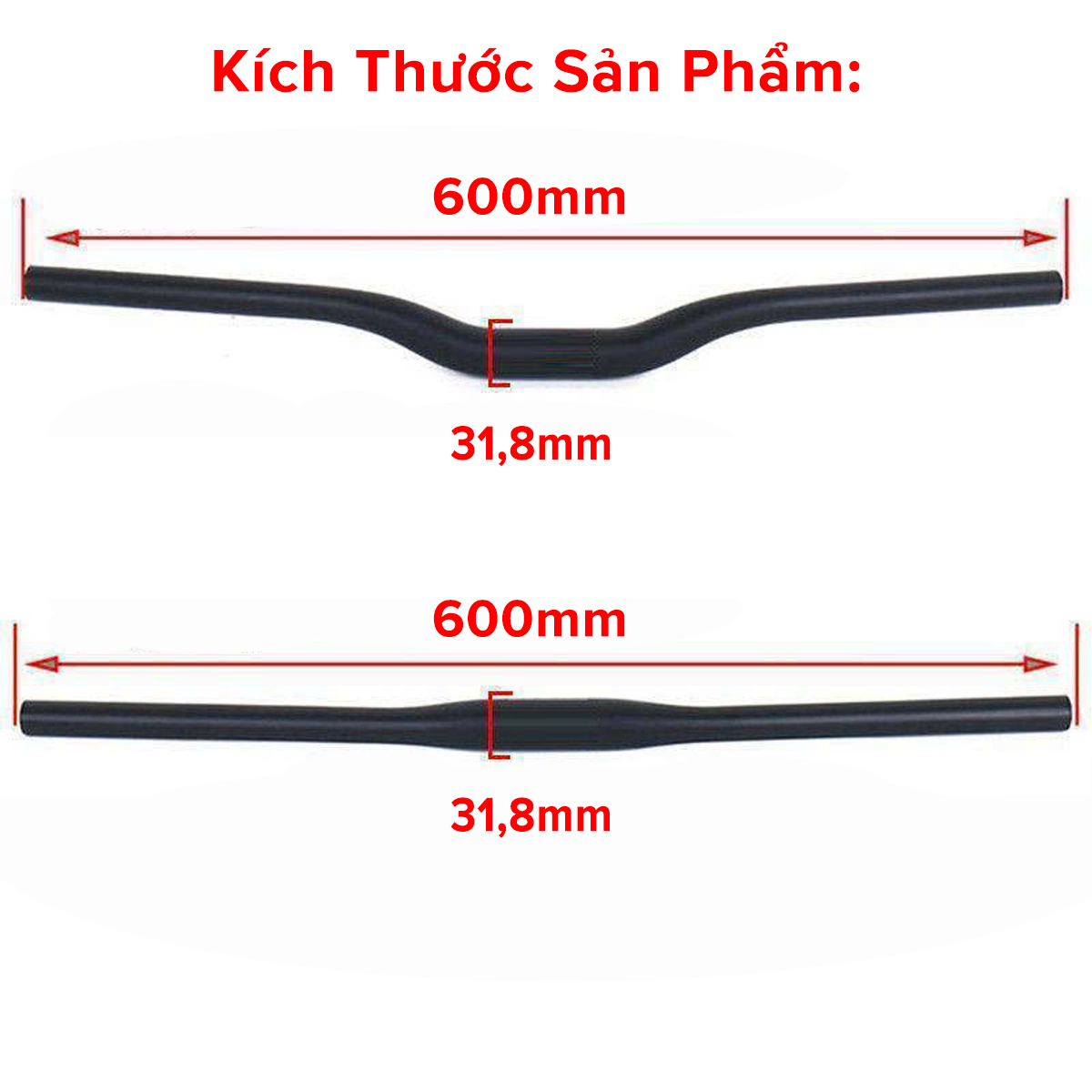 Mô tả Ghi Đông Tay Lái Xe Đạp Thể Thao Địa Hình Hợp Kim Nhôm Thép Cao Cấp Loại Thẳng Cong Siêu Bền Hãng Amalife - 4
