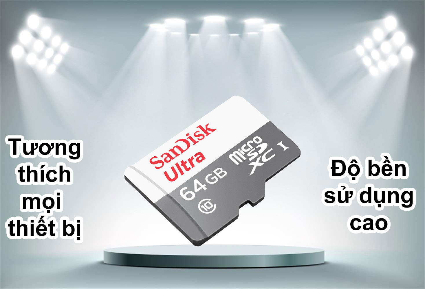 Mô tả Thẻ nhớ Micro Sandisk Ultra 32GB/64GB/128GB SDSQUNR-GN3MN - Bảo hành 60 tháng - 2
