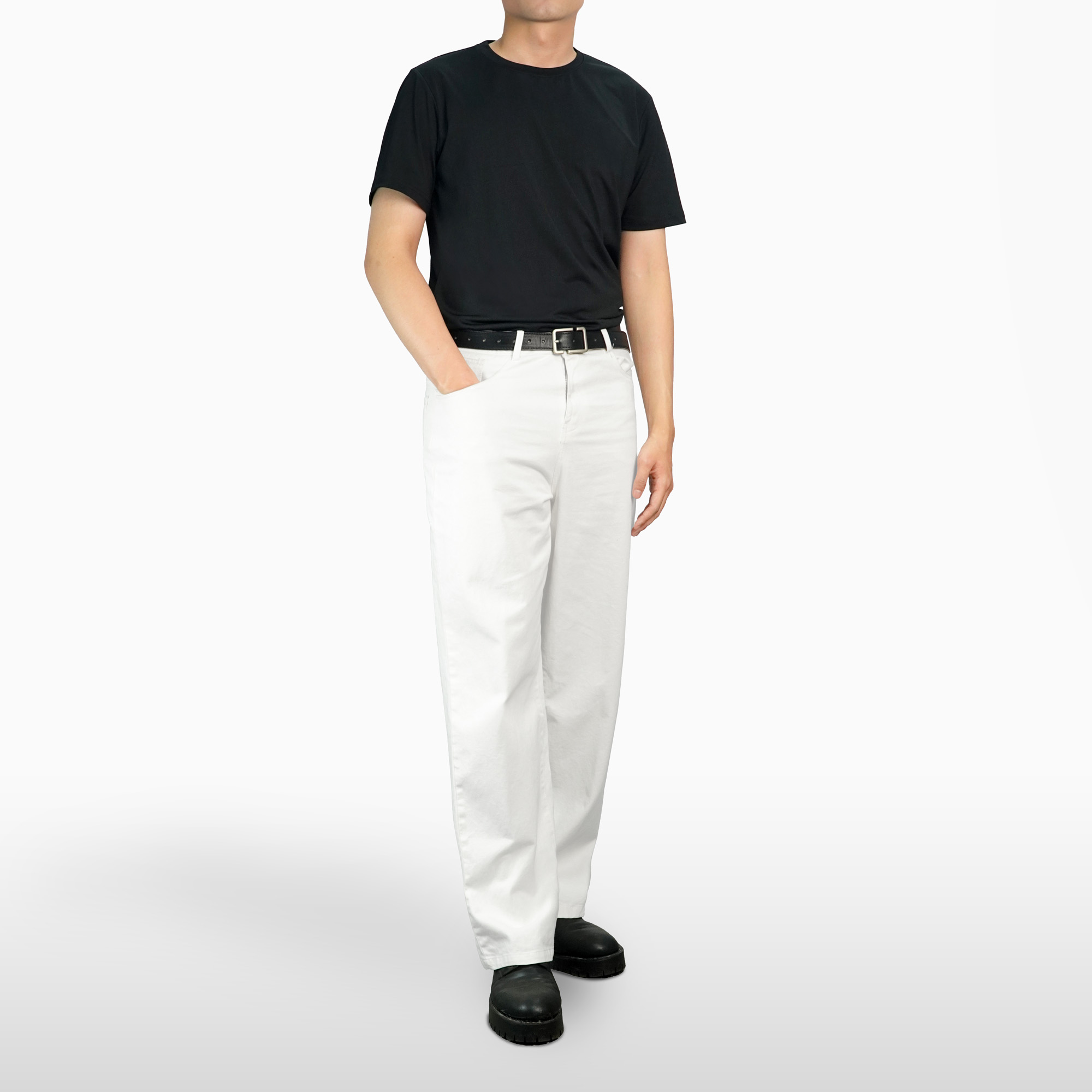 Mô tả Áo thun trắng đen POLYS, chất cotton 4 chiều siêu mát và thoáng khí. Áo thun trơn COOLMAX - 6