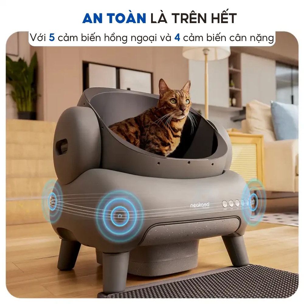 Mô tả Máy dọn vệ sinh cho mèo NEAKASA M1 - Thiết kế OPEN-TOP Nhà vệ sinh cho mèo từ 1 - 15 kg - 4