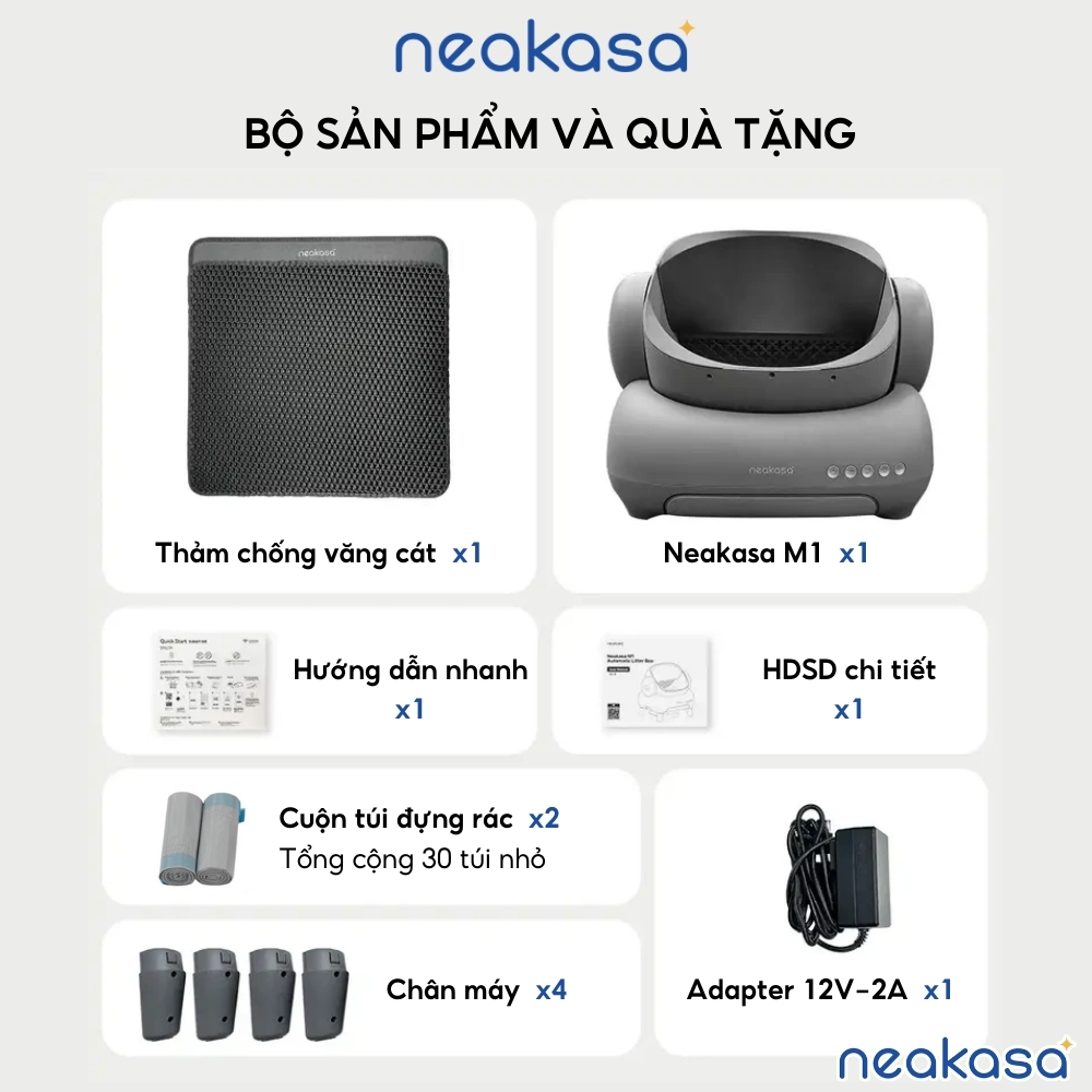 Mô tả Máy dọn vệ sinh cho mèo NEAKASA M1 - Thiết kế OPEN-TOP Nhà vệ sinh cho mèo từ 1 - 15 kg - 6
