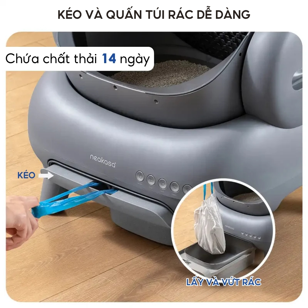 Mô tả Máy vệ sinh tự động cho mèo NEAKASA M1, Máy dọn phân mèo thiết kế OPEN-TOP - 7
