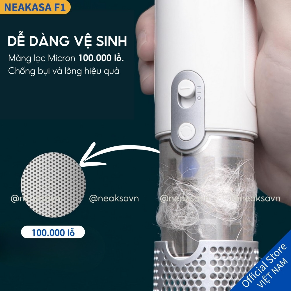 Mô tả Máy sấy lông cho chó mèo NEAKASA F1 nhỏ gọn công suất 1200w độ ồn thấp - 2