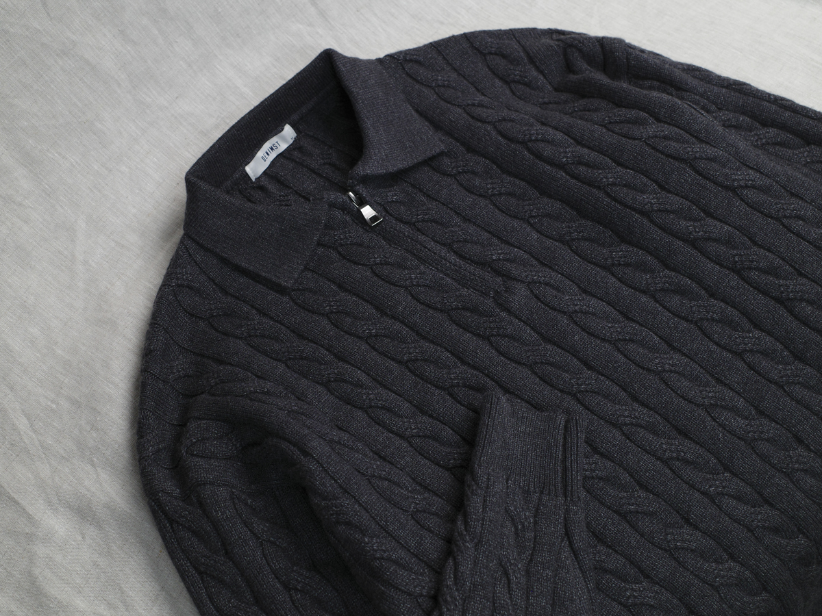 Mô tả Áo Polo Nam Len Trơn DNST 717, Áo Sweater Len Hàn Quốc Unisex Vặn Thừng Dày Dặn - 6