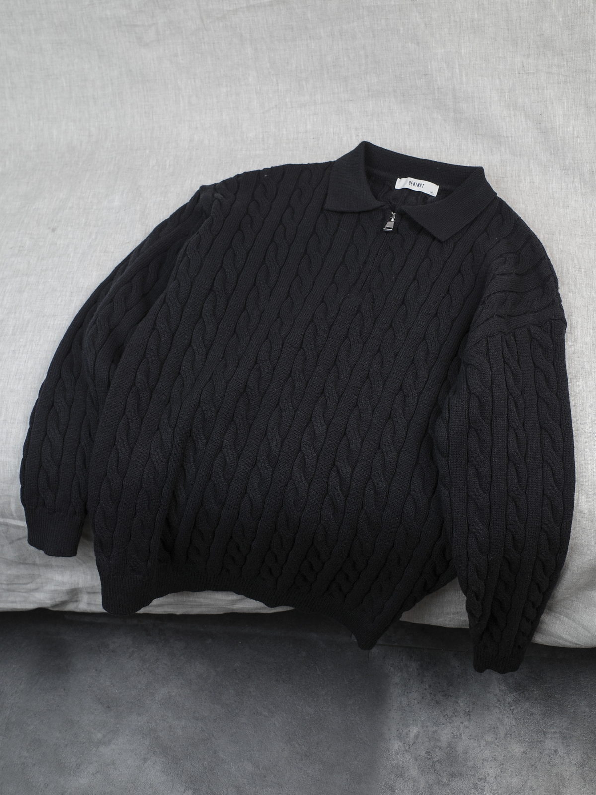 Mô tả Áo Polo Nam Len Trơn DNST 717, Áo Sweater Len Hàn Quốc Unisex Vặn Thừng Dày Dặn - 10
