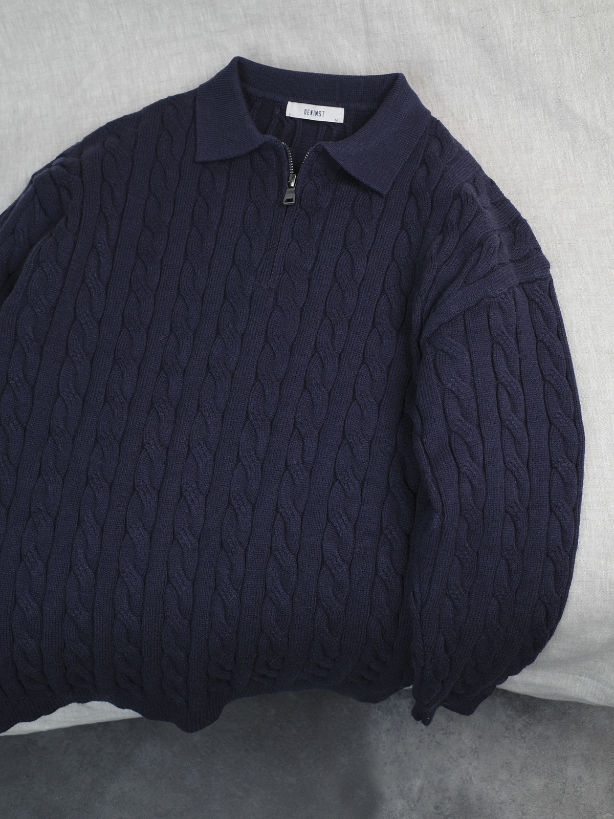 Mô tả Áo Polo Nam Len Trơn DNST 717, Áo Sweater Len Hàn Quốc Unisex Vặn Thừng Dày Dặn - 12