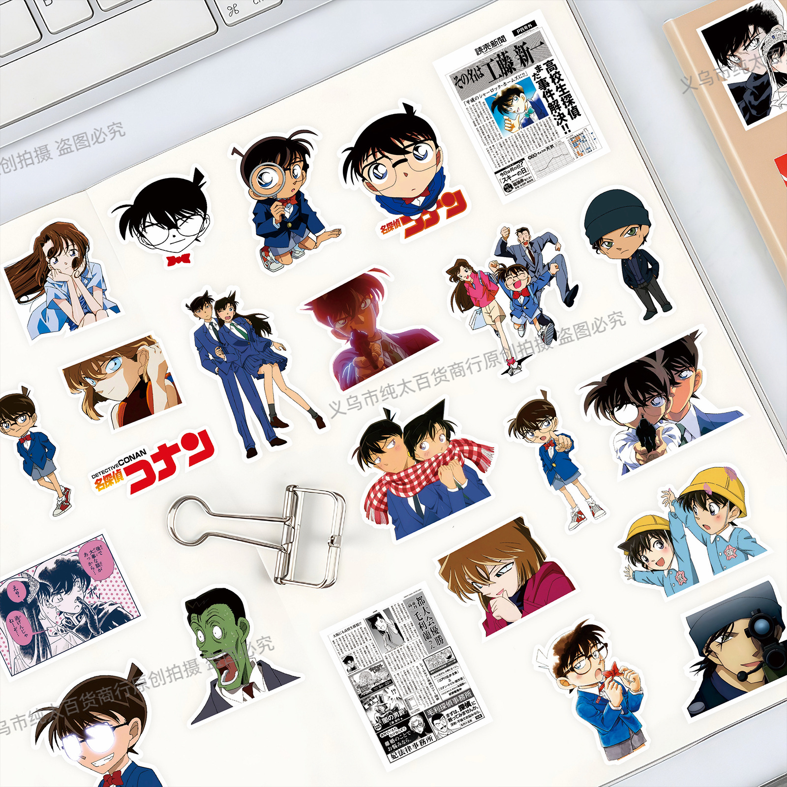 100 sticker Conan và Kid đạo tặc dễ thương trang trí sổ tay laptop điện ...