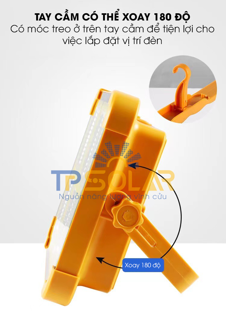 Mô tả {QUÀ TẶNG} Đèn cầm tay đa năng 3 màu ánh sáng năng lượng mặt trời TP Solar Công suất 100W TP-X100N - 1