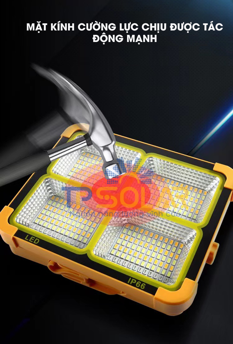 Mô tả {QUÀ TẶNG} Đèn cầm tay đa năng 3 màu ánh sáng năng lượng mặt trời TP Solar Công suất 100W TP-X100N - 2