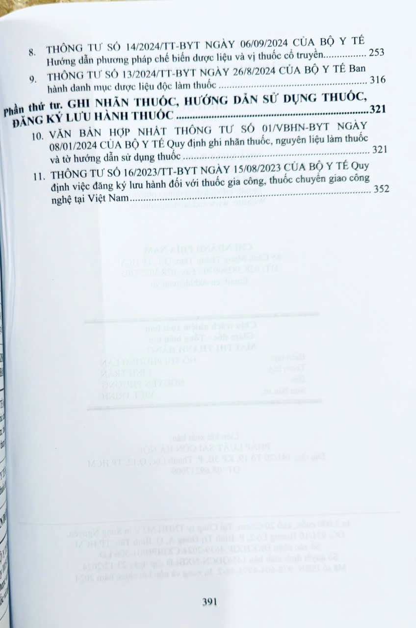 Mô tả Sách - Luật Dược (Sửa Đổi, Bổ Sung) Và Các Quy Định Mới Nhất Dành Cho Ngành Dược - Dược Sĩ - Nhà Thuốc - 8