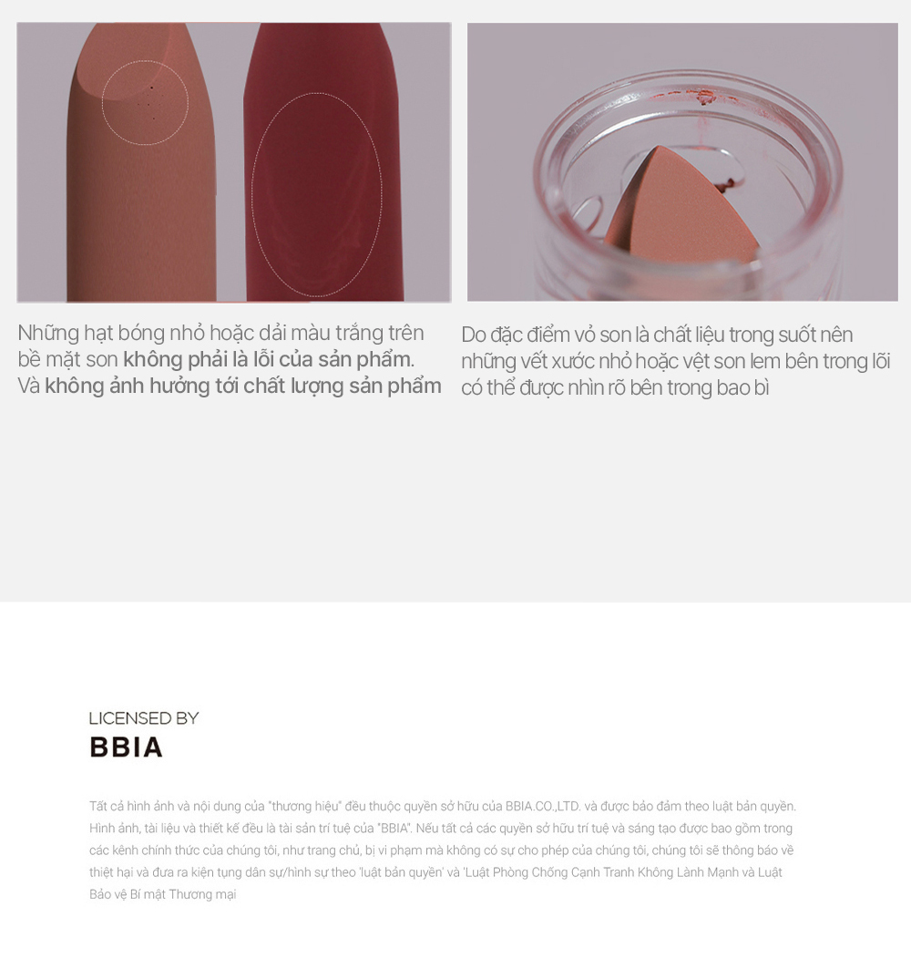 Mô tả Son Thỏi Lì Bbia Last Powder Lipstick Version 2 3.5g - 7
