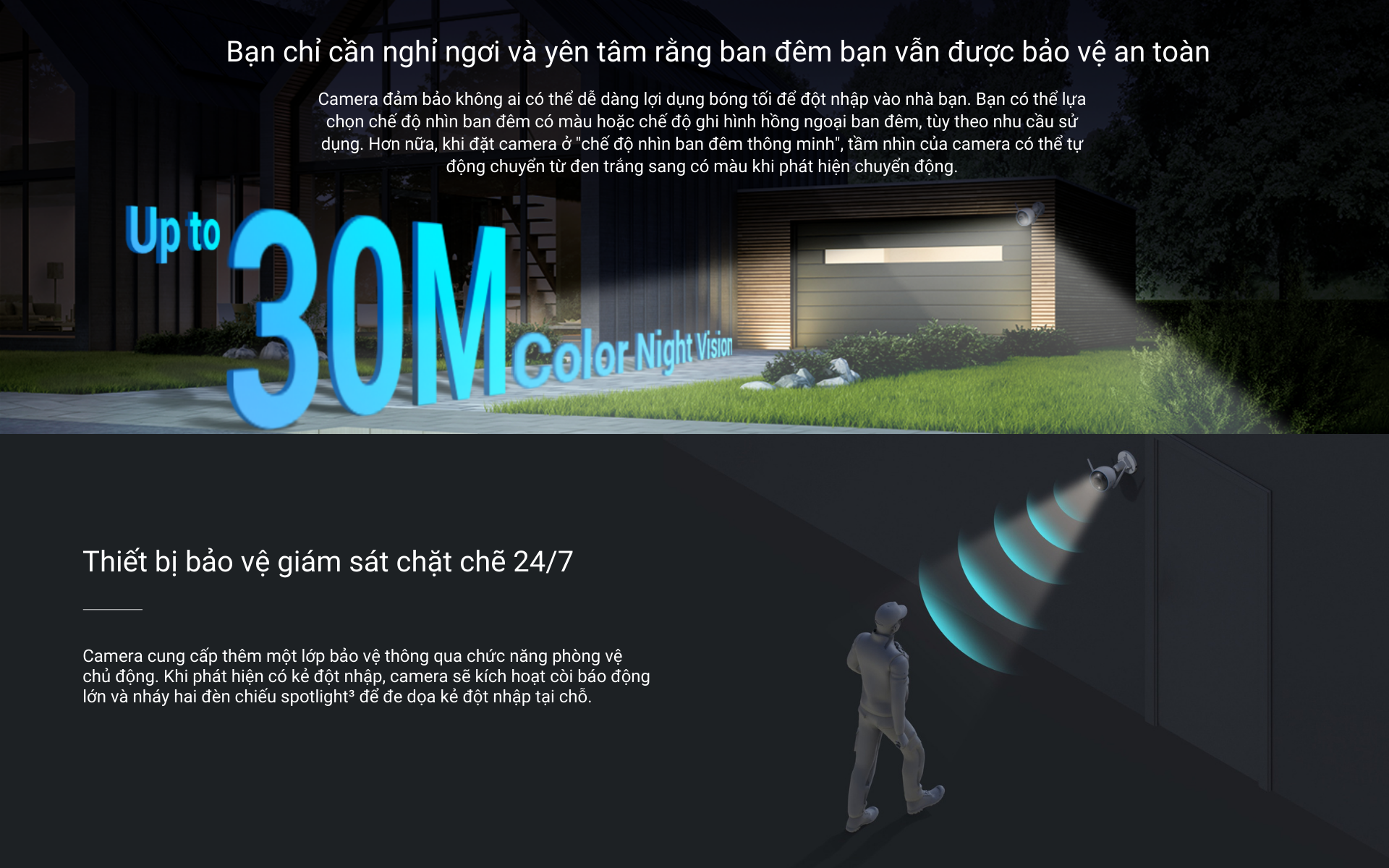 Mô tả Camera Wi-fi EZVIZ H3 2K(3MP) & 3K(5MP), Ghi Hình Màu Ban Đêm, Đàm Thoại, Chống Nước 67 - 4