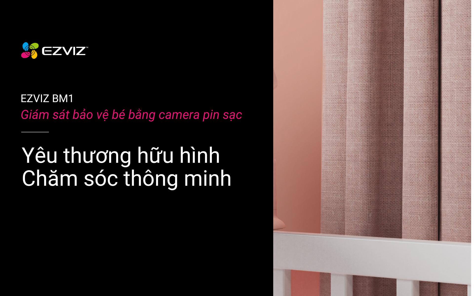 Mô tả Camera Baby EZVIZ BM1, FHD 1080P, Pin Sạc & Wi-fi, Hồng Ngoại Vô Hình - 1