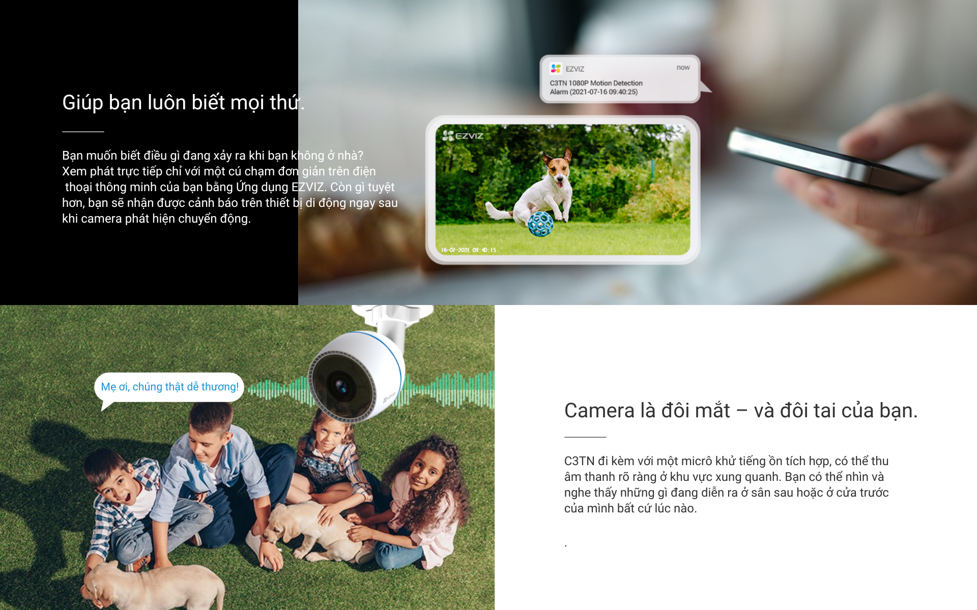 Mô tả Camera WI-FI EZVIZ C3TN 2MP, Ngoài Trời, Không/Có Màu Ban Đêm, IP68 - 3