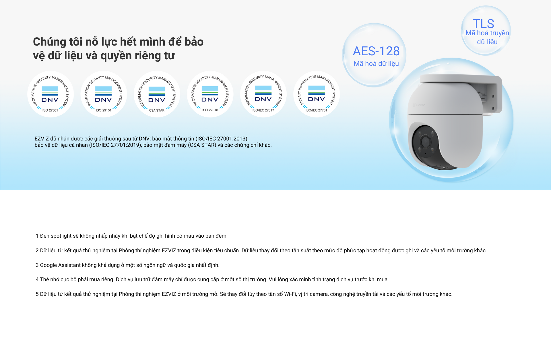 Mô tả Camera WI-FI Ngoài trời EZVIZ C8c 4MP Ghi hình màu ban đêm, Đàm thoại 2 chiều, Phát hiện người và xe, Đèn báo động - 6