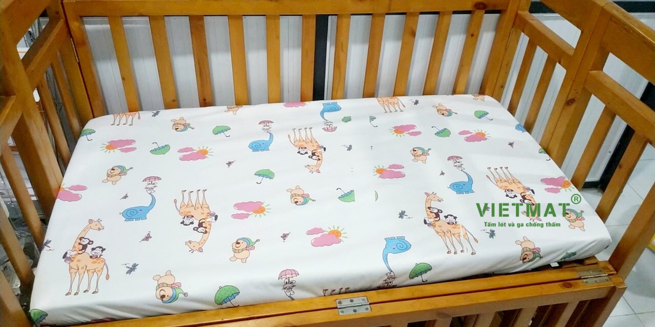 Mô tả Ga chống thấm cho cũi TILO không nóng bí, không sột soạt, lau khô dùng tiếp, giặt máy và máy sấy - 5